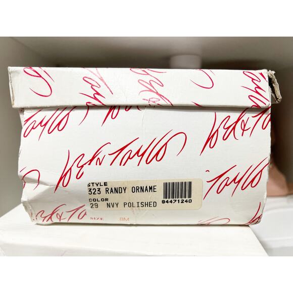 Vintage Lord & Taylor Navy Blue Leather Randy Slip On Penny Loafers Shoes Size 8 - Picture 12 of 12